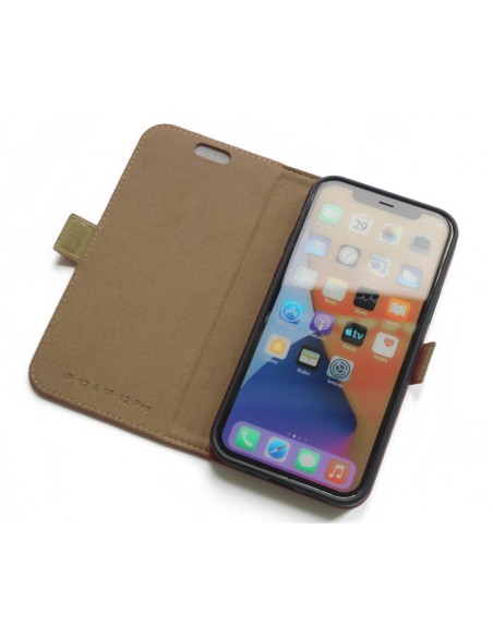 Étui iPhone 12- 12 PRO en cuir anti-ondes
