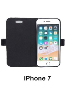 Funda anti-onda de libro de cuero superior iPhone 7