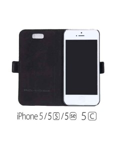 iPhone 5 / 5s anti-wave case / BLACK top leather SE (book)