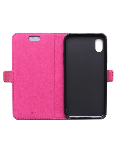 Etui anti-ondes iPhone X / XS cuir supérieur couleur rose (book)