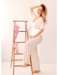 White anti-radiation maternity belly band 2