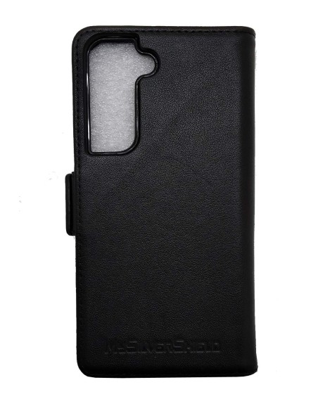 Etui anti-ondes en cuir noir pour Samsung Galaxy S22