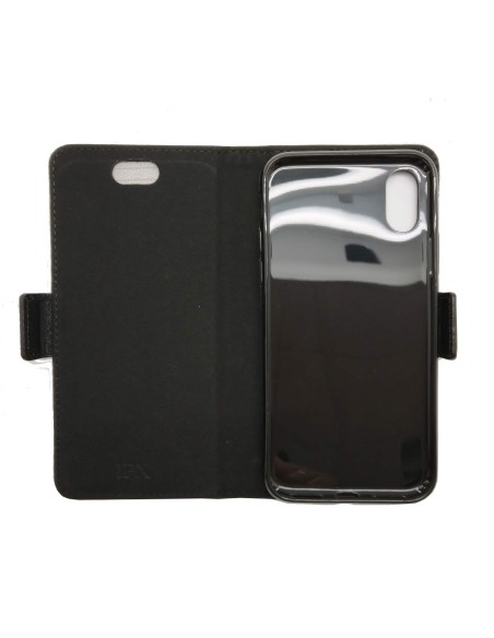 Etui anti-ondes iPhone X / XS cuir supérieur couleur noir (book)