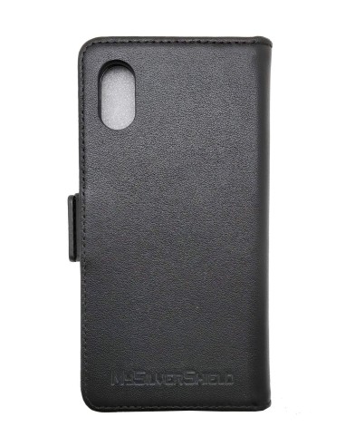 Etui anti-ondes iPhone X / XS cuir supérieur couleur noir (book)