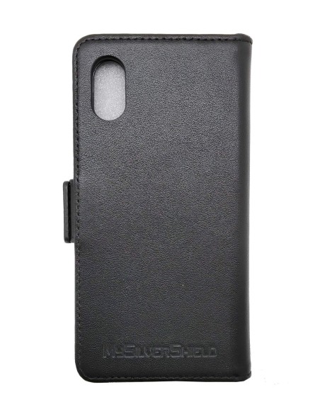 Etui anti-ondes iPhone X / XS cuir supérieur couleur noir (book)