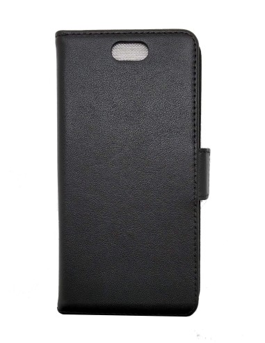 Etui anti-ondes en cuir noir pour Apple iPhone 15 PLUS face avant.