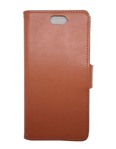 Etui couleur fauve anti-ondes en cuir pour Apple iPhone 15 Pro
