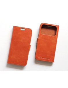 Étui anti-ondes en cuir fauve pour iPhone 17 Pro 2