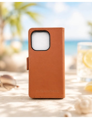 Etui anti-ondes en cuir pour Apple iPhone 16 Pro