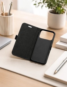 Étui anti-ondes pour iPhone 17 Pro cuir noir