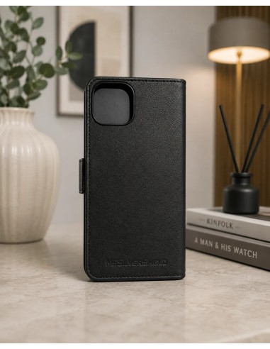 Etui anti-ondes en cuir noir pour Apple iPhone 15 PLUS