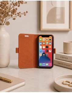 funda de piel anti-radiación para iPhone 12 Mini