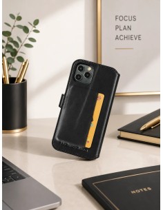 Etui anti-ondes en cuir pour Apple iPhone 11 PRO (porte-carte)