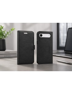 Capa Folio em Pele para iPhone 17 Air | Capa Anti-Radiação Premium | Mysilvershield