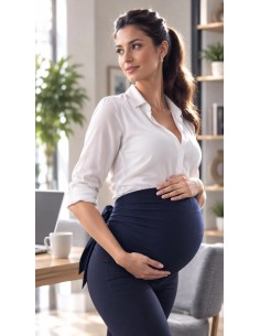 Bandeau de grossesse anti-ondes bleu marine
