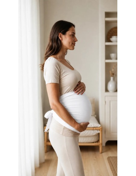 Ceinture maternité blanche anti-ondes efficace