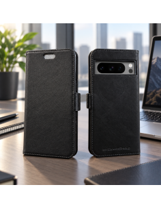 Capa de couro preta anti-radiação para Google Pixel 8 Pro | MYSILVERSHIELD
