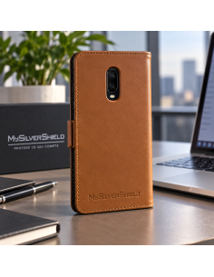 Custodia in pelle fauve anti-radiazioni per OnePlus 6T | MYSILVERSHIELD