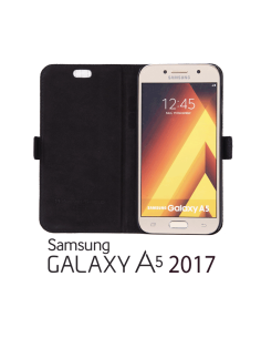 Etui anti-ondes Samsung Galaxy A5 2017 cuir supérieur noir (book)