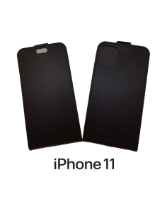 iPhone 11 black top leather anti-wave case (up-down) 2