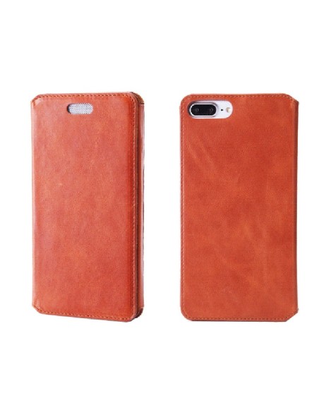 Etui anti-ondes iPhone 6 Plus cuir supérieur fauve (book)