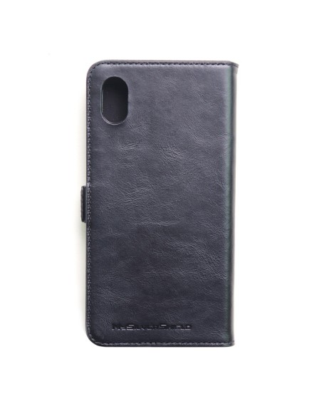 Etui anti-ondes iPhone XR cuir supérieur couleur noir (book)