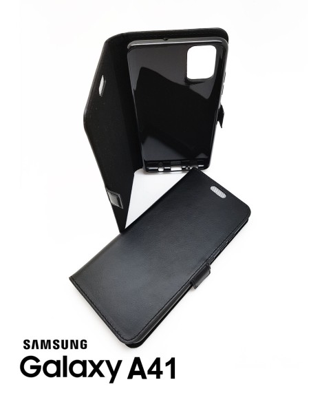 Etui anti-ondes Samsung Galaxy A41 cuir supérieur noir