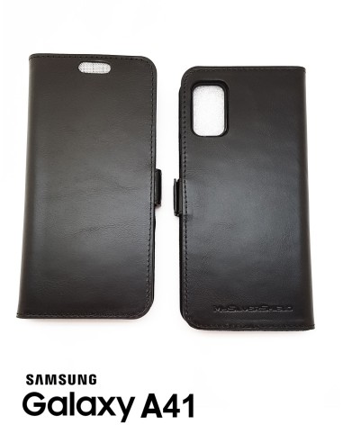 Etui anti-ondes Samsung Galaxy A41 cuir supérieur noir